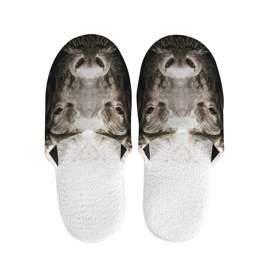 Bull Portrait Print Slippers