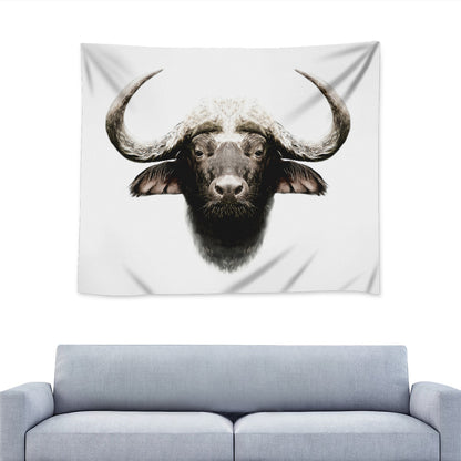 Bull Portrait Print Tapestry