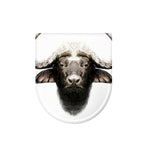 Bull Portrait Print Toilet Lid Cover