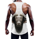 Bull Portrait Print Training Tank Top