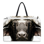 Bull Portrait Print Utility Tote Bag
