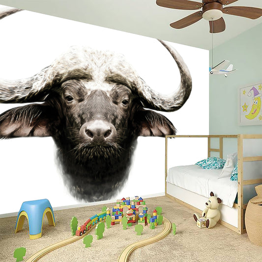Bull Portrait Print Wall Sticker