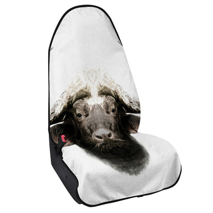 Bull Portrait Print Waterproof Car Seat Cover