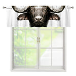 Bull Portrait Print Window Valance