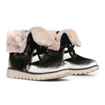 Bull Portrait Print Winter Boots