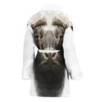 Bull Portrait Print Women's Bathrobe