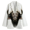 Bull Portrait Print Women's Blazer