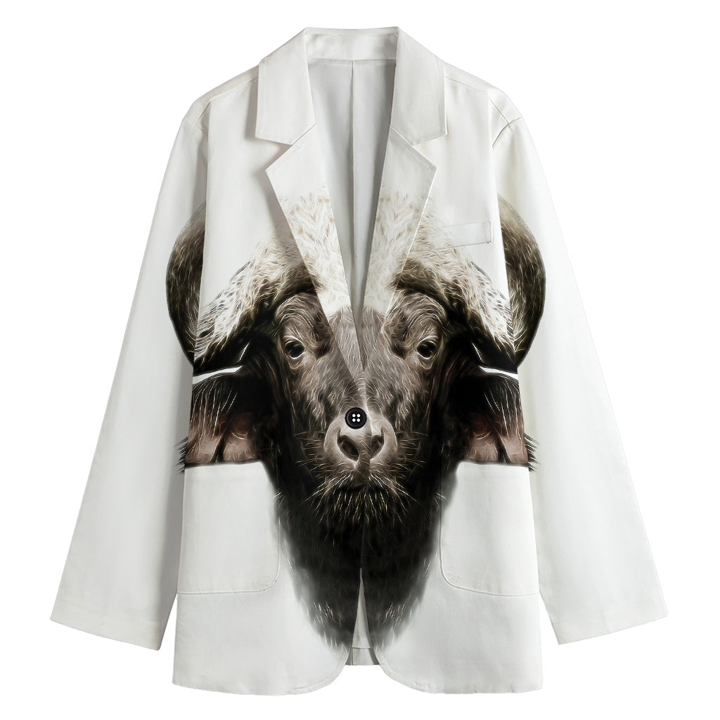 Bull Portrait Print Women's Blazer