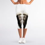Bull Portrait Print Women's Capri Leggings