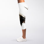 Bull Portrait Print Women's Capri Leggings