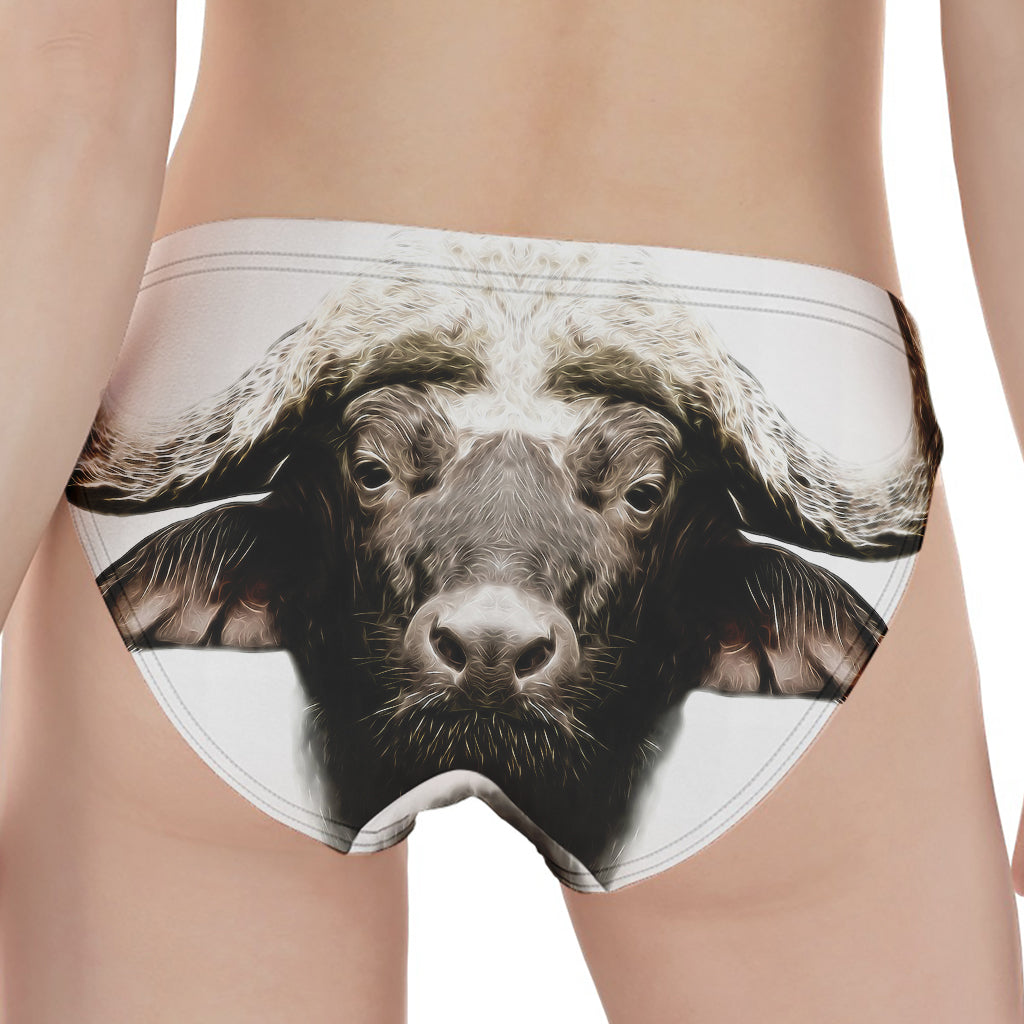 Bull Portrait Print Women's Panties