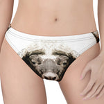 Bull Portrait Print Women's Thong