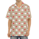 Bull Terrier Heart Pattern Print Aloha Shirt