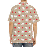 Bull Terrier Heart Pattern Print Aloha Shirt