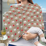 Bull Terrier Heart Pattern Print Baby Seat Cover