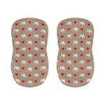 Bull Terrier Heart Pattern Print Bar Stool Covers