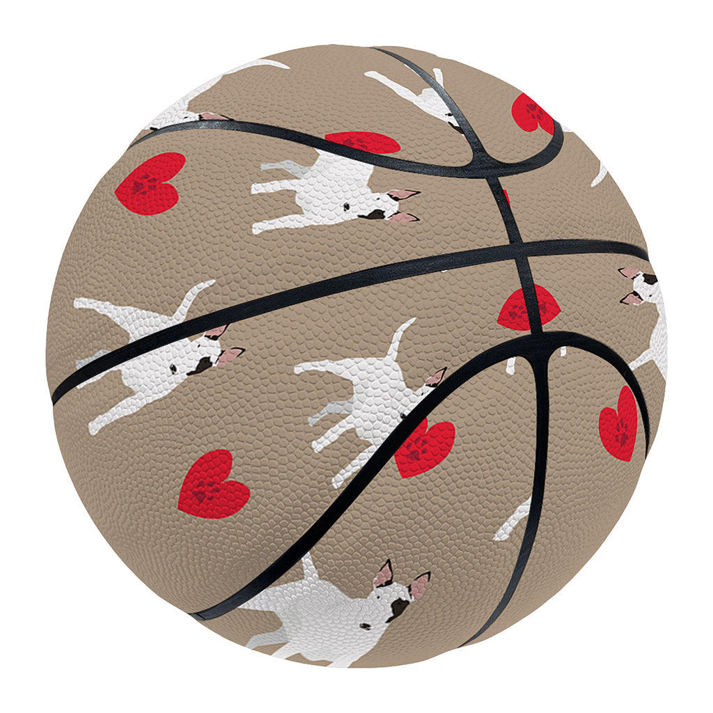 Bull Terrier Heart Pattern Print Basketball