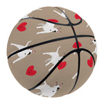 Bull Terrier Heart Pattern Print Basketball
