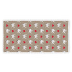 Bull Terrier Heart Pattern Print Beach Towel