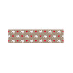 Bull Terrier Heart Pattern Print Bed Runner
