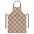 Bull Terrier Heart Pattern Print Bib Apron With Pocket