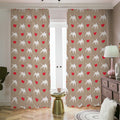 Bull Terrier Heart Pattern Print Dimout Pencil Pleat Curtains