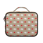 Bull Terrier Heart Pattern Print Briefcase Bible Bag