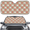 Bull Terrier Heart Pattern Print Car Windshield Sun Shade