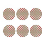 Bull Terrier Heart Pattern Print Coaster Set
