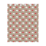 Bull Terrier Heart Pattern Print Curtain