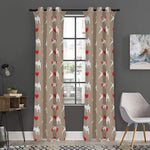 Bull Terrier Heart Pattern Print Curtain