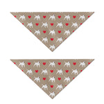 Bull Terrier Heart Pattern Print Dog Bandana