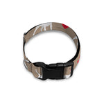 Bull Terrier Heart Pattern Print Dog Collar