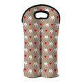 Bull Terrier Heart Pattern Print Double Neoprene Wine Tote