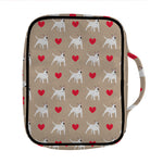 Bull Terrier Heart Pattern Print Front Pocket Bible Bag