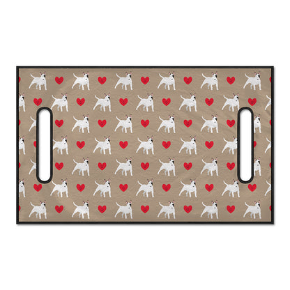 Bull Terrier Heart Pattern Print Golf Cart Seat Cover