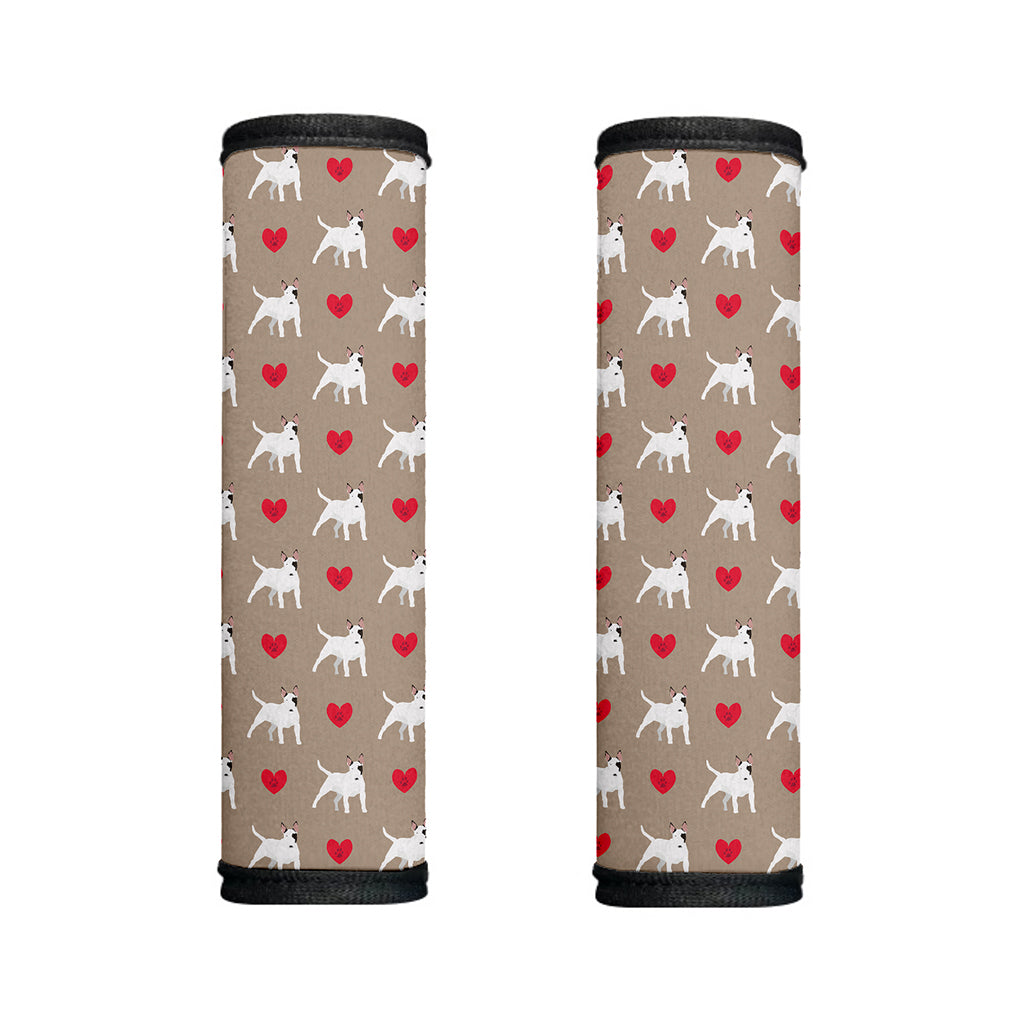 Bull Terrier Heart Pattern Print Handle Covers