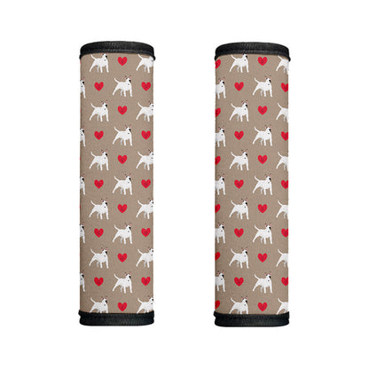 Bull Terrier Heart Pattern Print Handle Covers