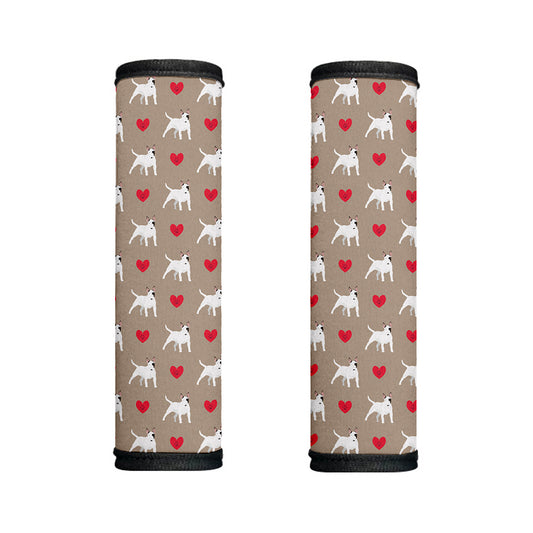 Bull Terrier Heart Pattern Print Handle Covers
