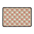 Bull Terrier Heart Pattern Print Kitchen Mat