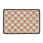 Bull Terrier Heart Pattern Print Kitchen Mat