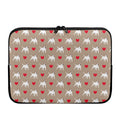 Bull Terrier Heart Pattern Print Laptop Sleeve