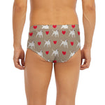 Bull Terrier Heart Pattern Print Men's Briefs