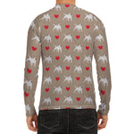 Bull Terrier Heart Pattern Print Men's Long Sleeve Rash Guard