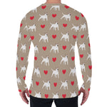 Bull Terrier Heart Pattern Print Men's Long Sleeve T-Shirt