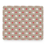 Bull Terrier Heart Pattern Print Mouse Pad
