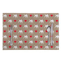 Bull Terrier Heart Pattern Print Placemat