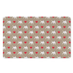Bull Terrier Heart Pattern Print Polyester Doormat