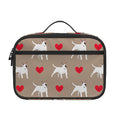 Bull Terrier Heart Pattern Print Portable Lunch Bag