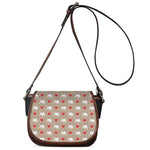 Bull Terrier Heart Pattern Print Saddle Bag